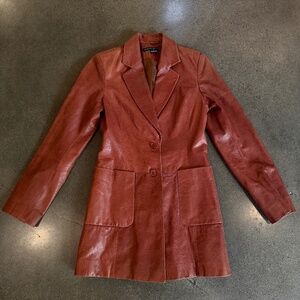 90's Vintage Leather Blazer - Women's Small